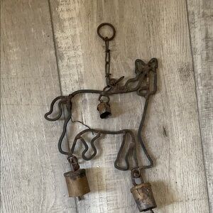 Rustic Brown Cow Metal Wall Decor Art